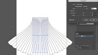 Plissé Skirt in Illustrator [upl. by Anaujik]