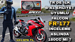 TRDE İLK FALCON FR177 İNCELEME amp B VE A1 UYUMLU  BEN TOP SPEED DE BÖYLE SAPMA GÖRMEDİM  180CC [upl. by Aynatahs]