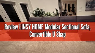 Review LINSY HOME Modular Sectional Sofa Convertible U Shaped Sofa Couch with Storage Memory Foam [upl. by Slade]