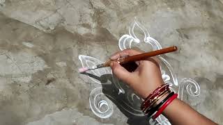 gurubara jhoti chita  jhoti design  rangoli [upl. by Sellig125]