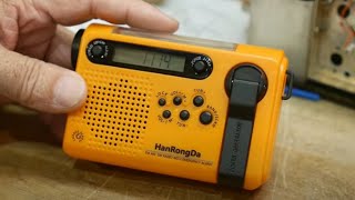 1123 HRD900 Emergency Solar Hand Crank Portable Radio [upl. by Eriha]