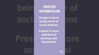 Privatised Instrumentalism  60 Second Sociology [upl. by Nirrat]