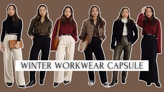 Winter Workwear Capsule Wardrobe  Smart Casual Office Outfits [upl. by Steady]