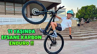 MİRAÇ’a YENİ FULL KARBON ENDURO ALDIK  BOL TRANSFERLİ VLOGG [upl. by Yeltnarb]