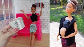 DESAFIO Fazendo barriga de grávida para Barbie simples e fácil  DIY Versão Mini [upl. by Laine870]