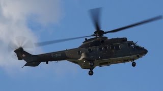 AS332 Super Puma Swiss Air Force Validation Display on Thursday RIAT 2014 [upl. by Eillek]