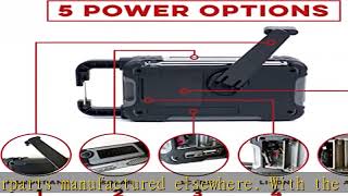 BTECH ERV1 Emergency Solar Hand Crank Portable Radio AMFMNOAASW Radio Receiver 5 Ways to Powe [upl. by Conrado]