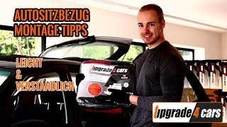 Auto Sitzbezug Montageanleitung Autoschonbezug Tutorial Sitzbezüge montieren [upl. by Nogras]