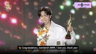 ENG SUB BTS JHOPE SPEECH for Best Album Bonsang amp TikTok Popularity Award Album at GDA 2022 [upl. by Eilatam]