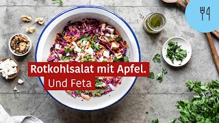 Rezept – Rotkohlsalat mit Apfel und Feta [upl. by Eirameinna770]