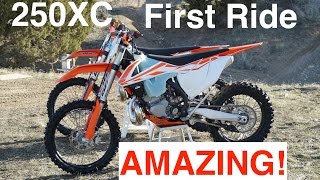 First Ride on the 2017 KTM 250 XC  Episode 228 [upl. by Ayela]