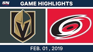 NHL Highlights  Golden Knights vs Hurricanes  Feb 1 2019 [upl. by Krefetz]