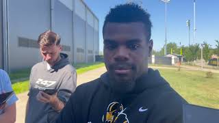 Iowa LB Jay Higgins previews Minnesota matchup [upl. by Alwin342]