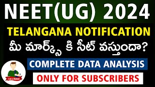 NEET UG 2024 Telangana Counselling Notification Complete Data Analysis  MBBS Seat Probability [upl. by Bible]