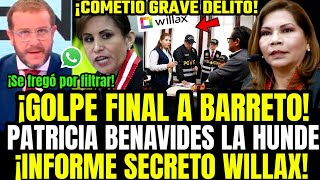 BENAVIDES LO LOGRÓ G0LPE DEFINITIVO A MARITA BARRETO CON BOMB4ZO WILLAX ¡NO REGRESARÁ A FISCALIA [upl. by Claudette]