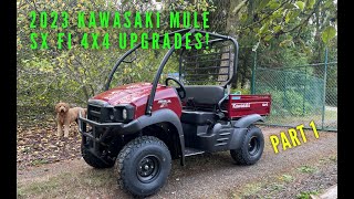 Kawasaki Mule SX 4x4 FI  Nimble Quick amp Useful UTV  Roof and Rearview Mirror install [upl. by Akeihsat]