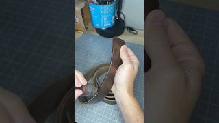 How to burnish Horween CHROMEXCEL leather edges leathercrafttutorials [upl. by Ahsienod698]