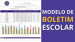 Modelo de Boletim Escolar Para Imprimir [upl. by Ennail]