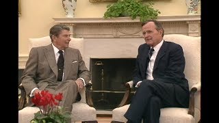 President Reagan Greets PresidentElect George Bush at White House on November 9 1988 [upl. by Jeanne]