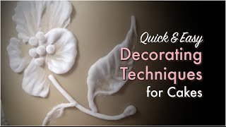 Quick amp Easy Decorating Techniques for Cakes Howto [upl. by Arytahs]