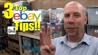 TOP THREE TIPS for RESELLING on EBAY plus 12 Items that SOLD [upl. by Nella]