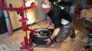 Motorcycle Tire Change amp Balance  DIY [upl. by Anair]