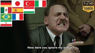 Hitlers reaction in Different Languages  Der Untergang Downfall MEME 2004  Steiners Attack [upl. by Giardap]