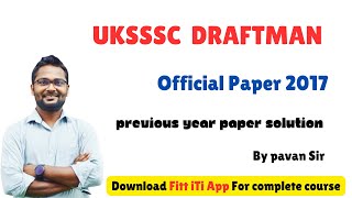 uksssc draftsman previous year question paper  uksssc draftsman vacancy 2024  uksssc draftsman [upl. by Ibrik]