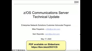 zOS Communications Server Technical Update [upl. by Hemetaf]