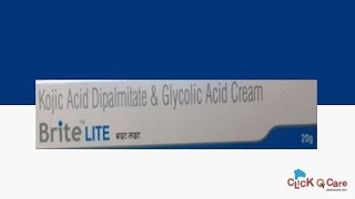 Britelite Cream For Hyper pigmentation On ClickOnCare [upl. by Nolyaw]