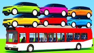 Learn Colors for Kids with 3D SUV Cars Cartoons amp BUS Videos  Colours for Children [upl. by Lenhard]