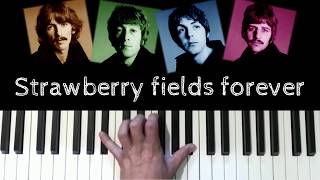 Como tocar intro strawberry fields forever tutorial piano teclado [upl. by Abelard]