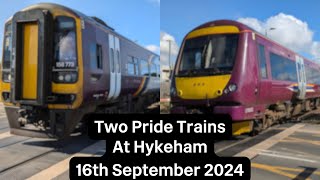 TWO Pride Trains Hykeham Level Crossing 16092024 [upl. by Ernesto]