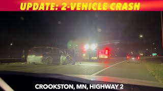 BREAKING NEWS UPDATE 2Vehicle Injury Crash By Crookston 732 PM Tuesday [upl. by Snodgrass248]