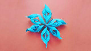 Śnieżynka Z Papieru 3D ❄ Gwiazdka z Papieru ⭐ Jak Zrobić Gwiazdę Z Papieru 3D ❄ Płatek Śniegu DIY [upl. by Adigun91]