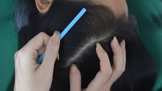 ASMR Hair Play Hair Parting With Snoring Breathing Sounds Tingles For Relieve Stress Unwind [upl. by Uol]