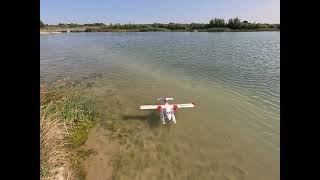 RC Floatplane  Twin Nova at Northstowe Lakes [upl. by Chretien142]