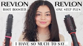 REVLON ROOT BOOSTER VS NEW ONE STEP PLUS ON CURLY HAIR  HONEST REVIEW [upl. by Odnalo944]