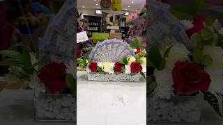 The gift of love and abundance 💸🌹🤍 flowers roses gift fyp diy [upl. by Isej]