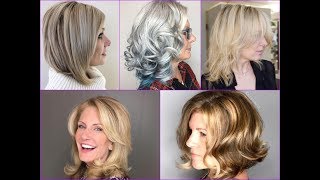 Top30 Stylish Medium Hairstyles for Women Over 50 [upl. by Nasas473]