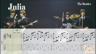 Julia  The Beatles  Guitar Tab [upl. by Potts]