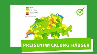 Preisentwicklung Schweiz Häuser 2005  2017  Immobilienreport von Comparis und ETH [upl. by Akeenat]