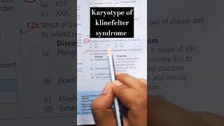 NEET 🤔🤔🤔 klinefelter syndrome karyotype youtubeshort neet biologybook [upl. by Onez198]