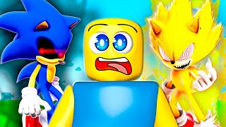 SONICEXE vs FLEETWAY SUPER SONIC FULL FIGHT Blocky Reacts [upl. by Robbins]