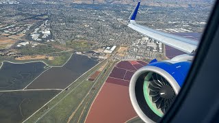 United Airlines A321neo breathtaking approach amp landing SFO [upl. by Akinoj462]