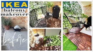 IKEA BALCONY TRANSFORMATION  RENTERFRIENDLY AND AFFORDABLE PATIO MAKEOVER  THE SUNDAY STYLIST [upl. by Halliday]