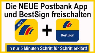 Neue Postbank App  BestSign App installieren aktiveren und freischalten  Anleitung [upl. by Neelra31]