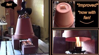 DIY Clay Pot Air Heater Improved has a heatpowered fan flowerpot heater wfan totally offgrid [upl. by Yslek]