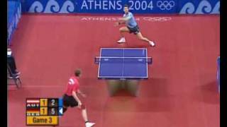 Olympics 2004  Werner Schlager vs Timo Boll [upl. by Sidoeht]