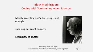 Introduction to Block Modification Therapy for People who Stammer [upl. by Trula]